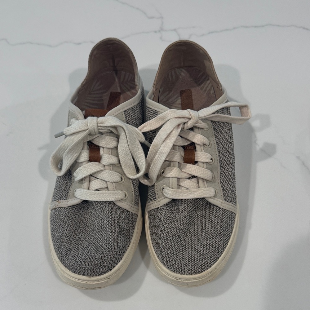 OluKai Gray and White Women's Sneakers